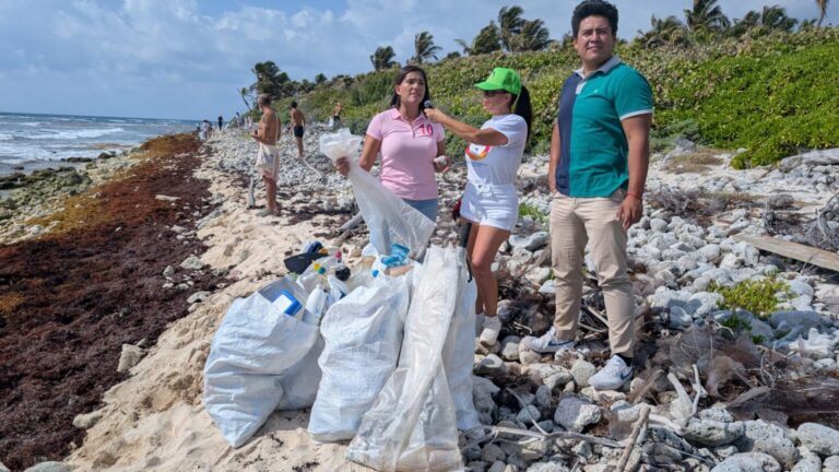 Participa AJEMEX en limpieza de Xcacel por anidación