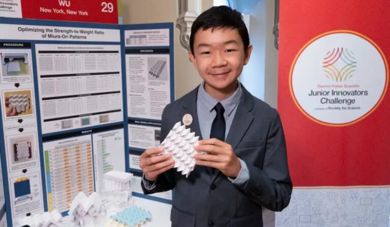 Un origami “indestructible”: el invento de un joven de 14 años que podría transformar los refugios de emergencia
