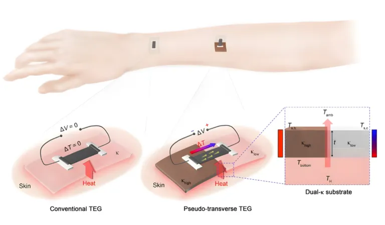 Electricidad desde la piel: crean dispositivo flexible que funciona con el calor del cuerpo