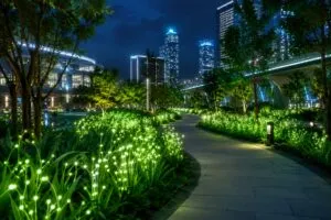 Biotecnología con plantas vivas que emiten luz para impulsar ciudades inteligentes con menor consumo energético