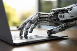 Inteligencia artificial aplicada a robótica con FLUX 3 que aprende de imágenes, video y audio para automatización industrial.