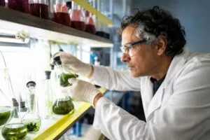 Microalga para la piel desarrollada en Chile que ayuda a reparar el daño solar en el ADN mediante biotecnología.