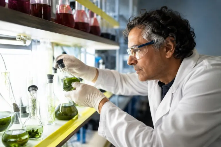 Microalga para la piel desarrollada en Chile que ayuda a reparar el daño solar en el ADN mediante biotecnología.