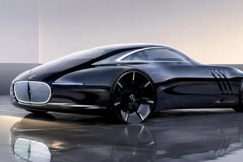 Mercedes Vision Iconic con tecnología automotriz, diseño futurista y lujo inspirado en los clásicos.