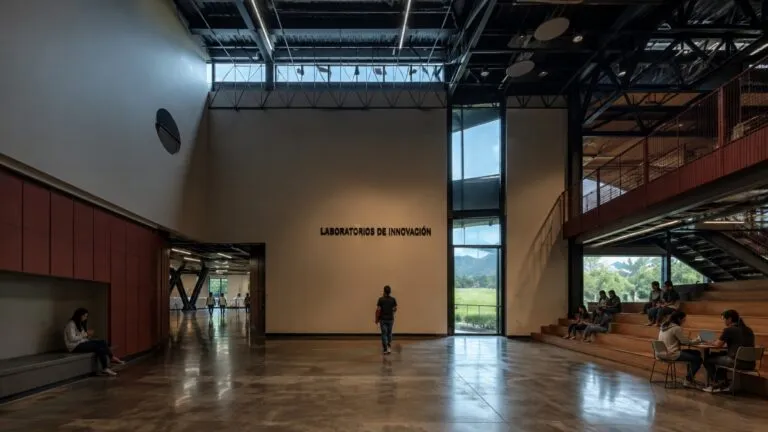Laboratorios de innovación en Colombia con arquitectura, luz natural y espacios flexibles para la creatividad