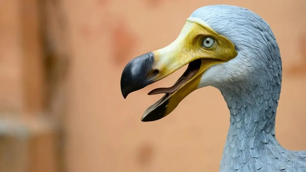 Inteligencia artificial y dodo, ave extinta que científicos buscan recrear mediante ingeniería genética y reconstrucción de ADN.